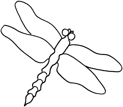 Picture Of Dragonfly Coloring Page